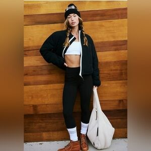 NWOT Free People Sock It To Me Leggings, Color black and white,Size S